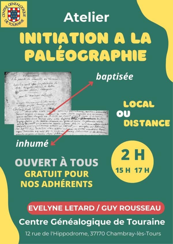 Atelier initiation déchiffrage des écritures anciennes