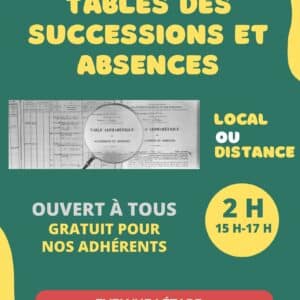Atelier Tables de successions et absences