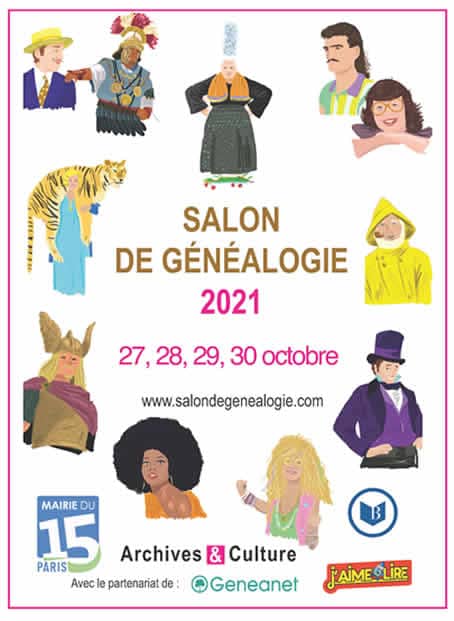 27, 28, 29 et 30 octobre 2021 - 7e Salon de Généalogie - Mairie du XVe