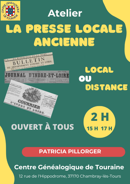 14 novembre 2024 - Les jeudis du CGDT - "La Presse locale ancienne"  au local ou à distance