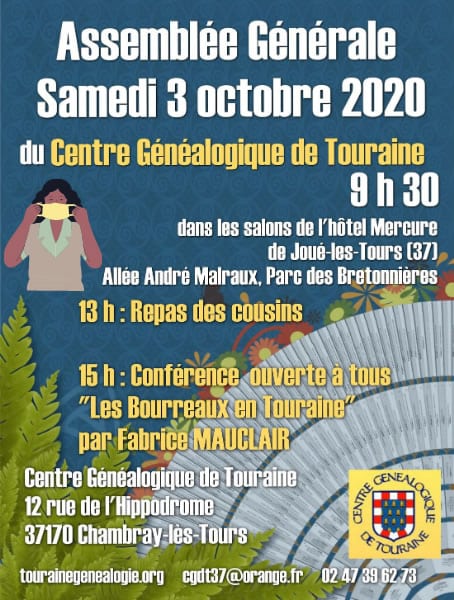 3 Octobre 2020 Assemblée Générale - Hôtel Mercure Joué-les-Tours