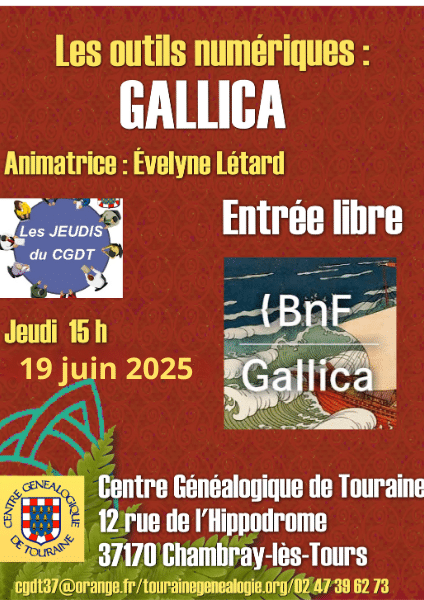 19 juin 2025 - Les jeudis du CGDT - Les outils numériques : Gallica (au local et à distance)