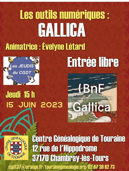 15 juin 2023 - Les jeudis du CGDT - Les outils numériques : Gallica (au local et à distance)