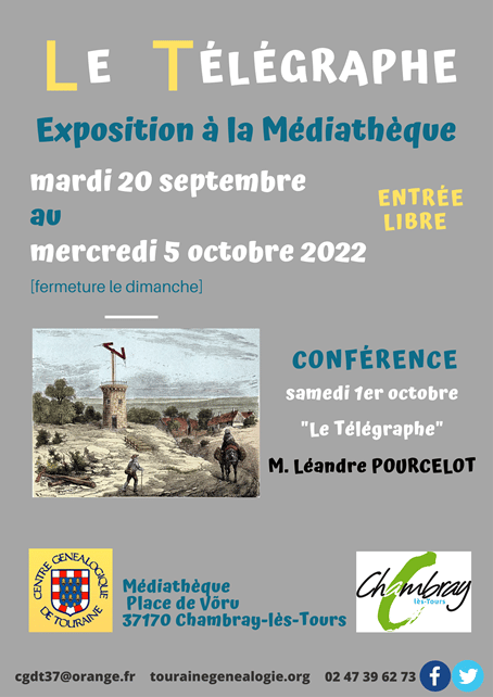 20 septembre au 5 octobre 2022 Exposition "Le Télégraphe"