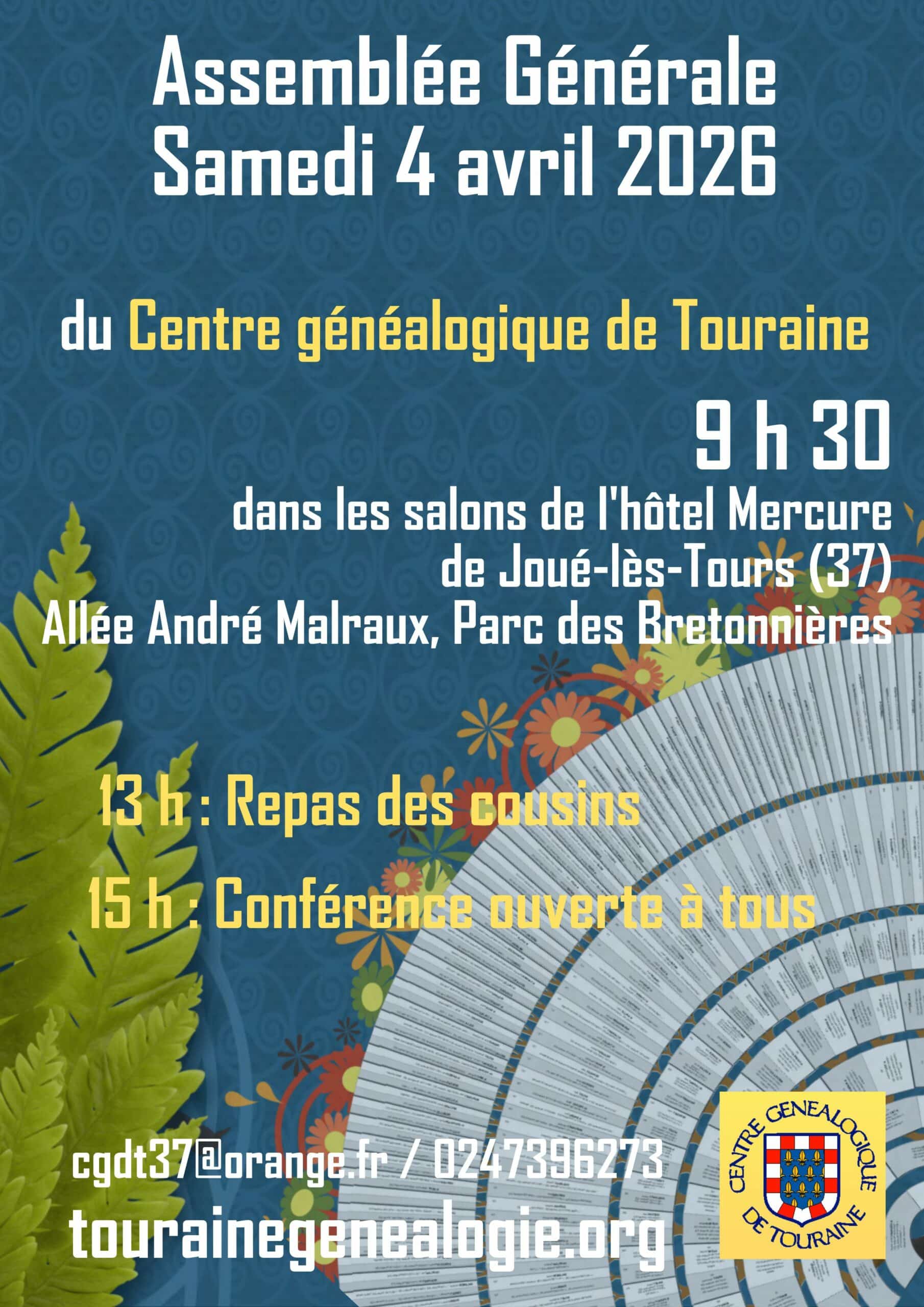 4 Avril 2026 Assemblée Générale - Hôtel Mercure Joué-lès-Tours