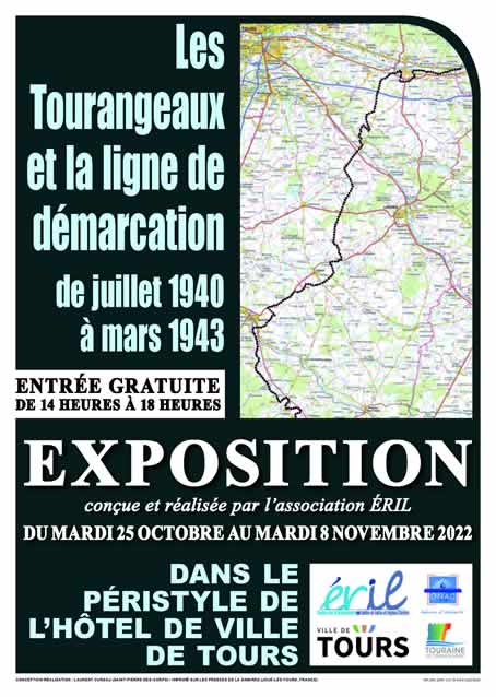 25 octobre au 8 novembre 2022 - Exposition "Les Tourangeaux et la ligne de démarcation de juillet 1940 à mars 1943"