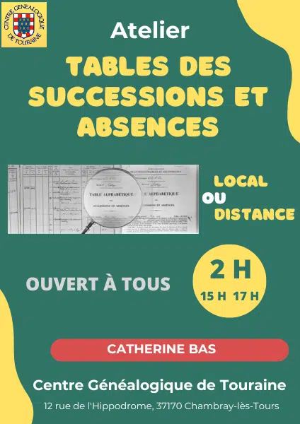 Lettre Tables de successions