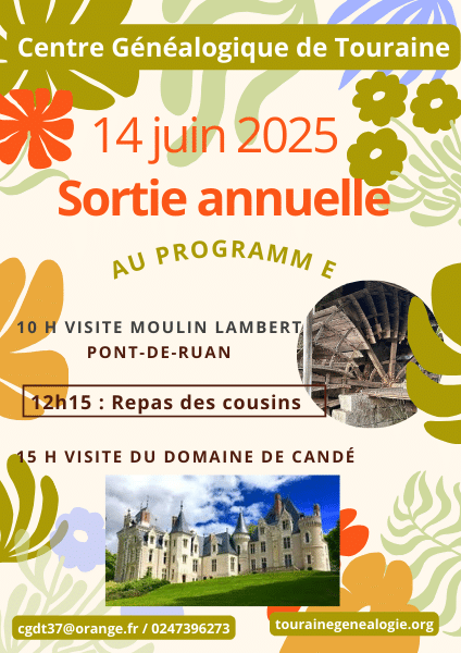14 juin 2025 - Sortie annuelle Moulin Lambert à Pont-de-Ruan et Domaine de Candé