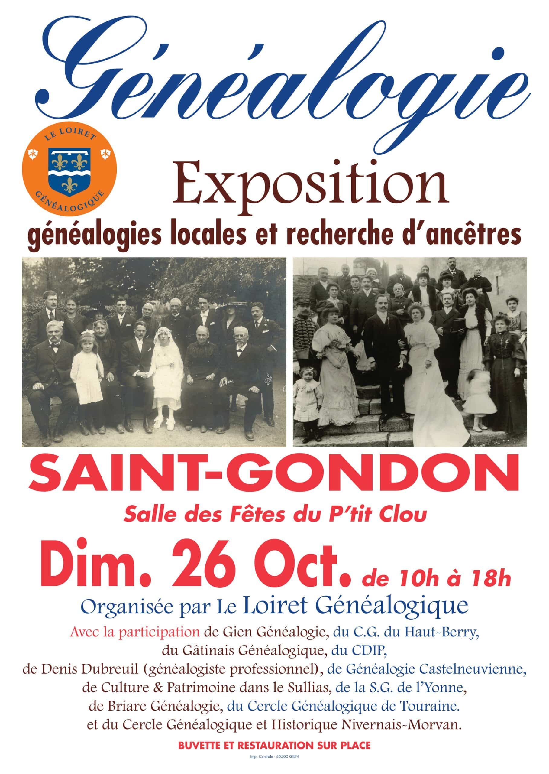 26 octobre 2025 Saint-Gondon Exposition Généalogie